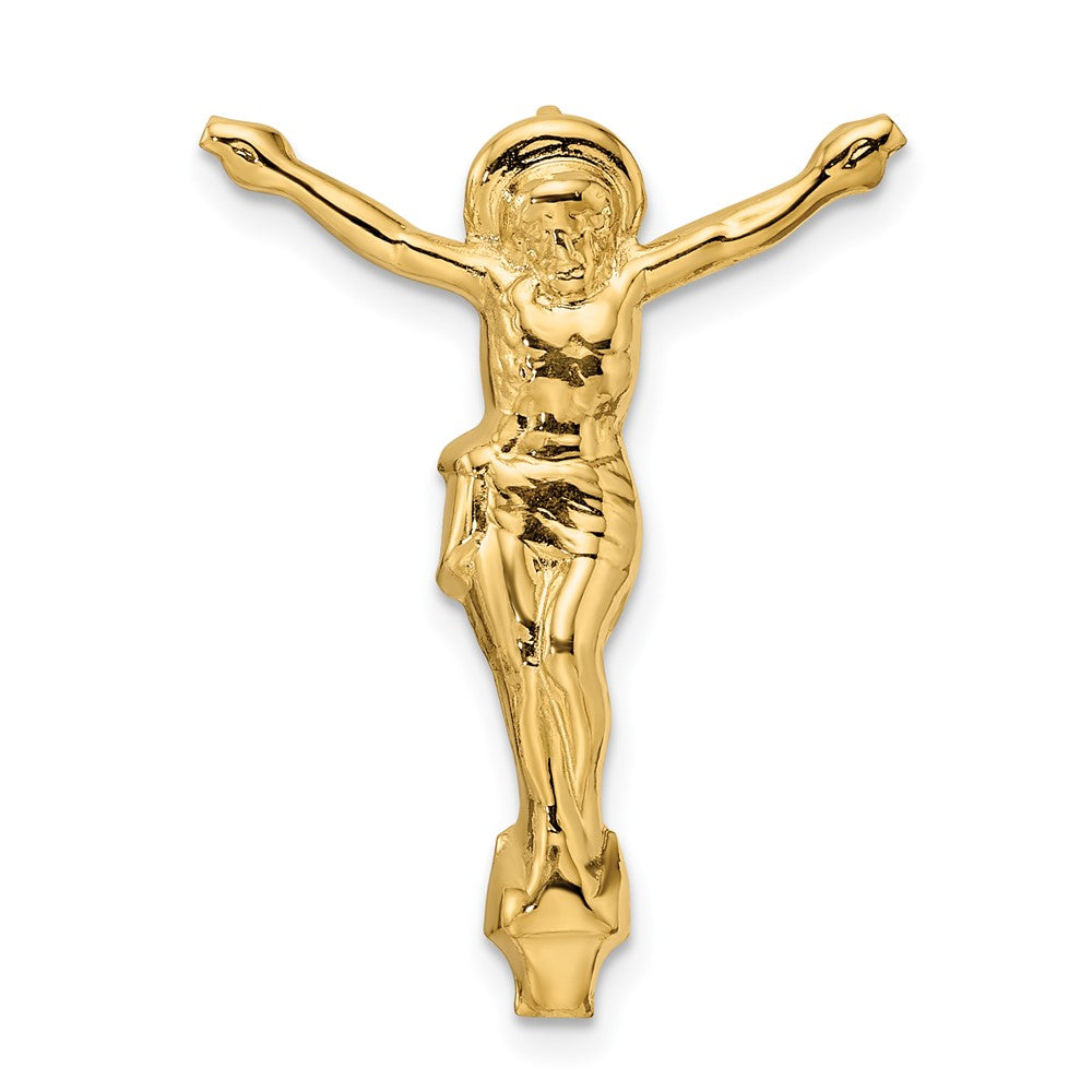 Risen Christ Pendant in Solid Polished 14K Yellow Gold