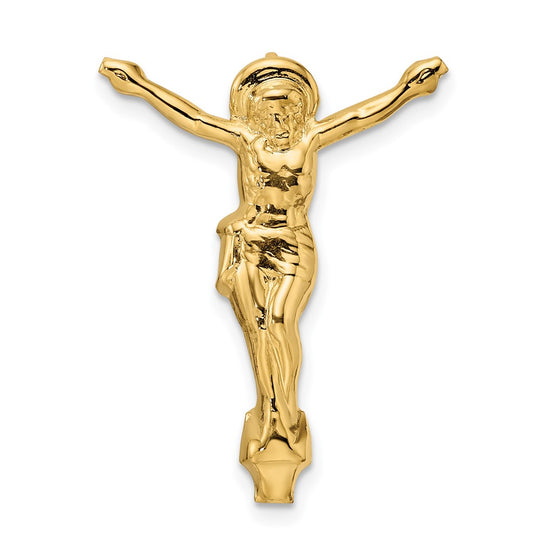 Risen Christ Pendant in Solid Polished 14K Yellow Gold