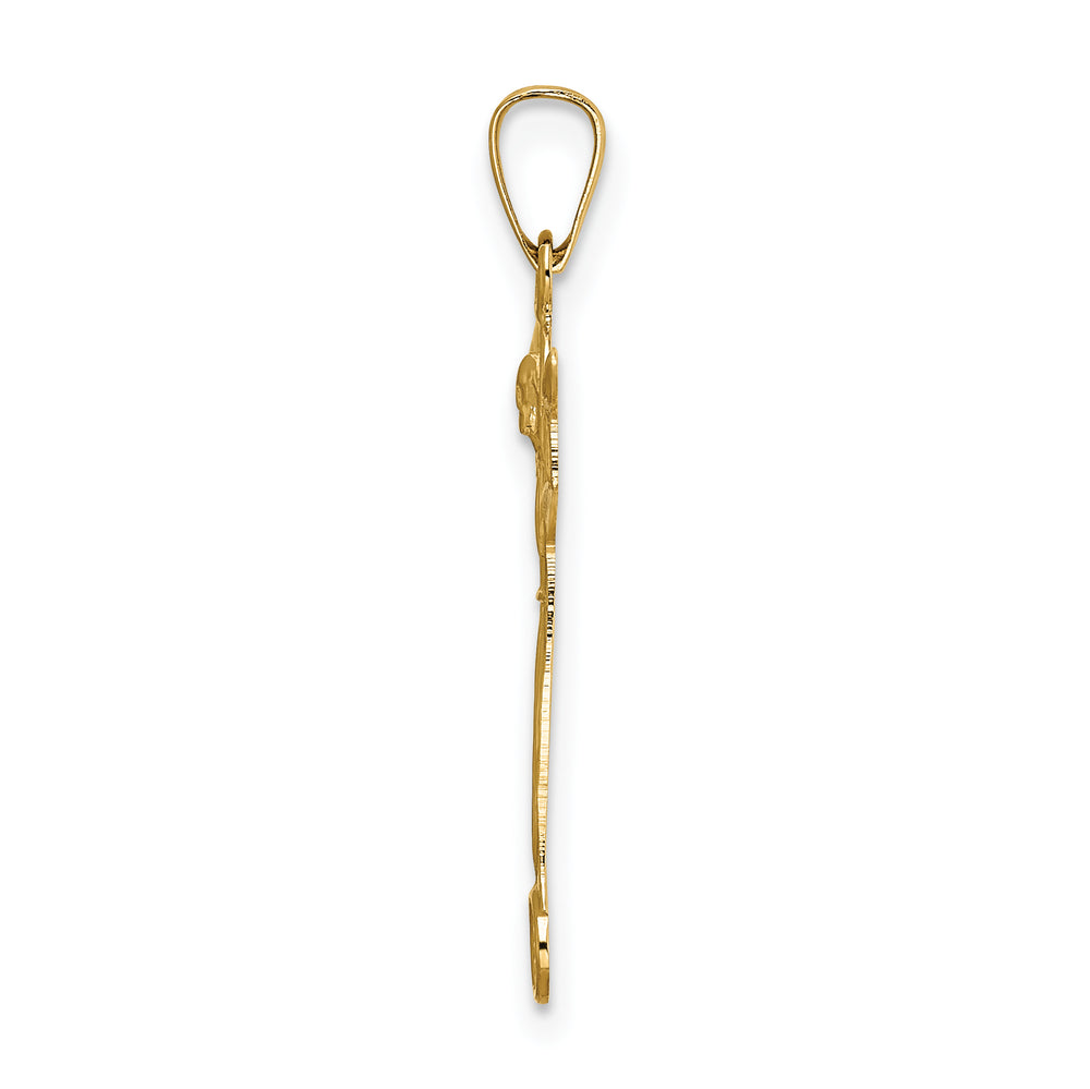 Solid 14K Gold Risen Christ Pendant