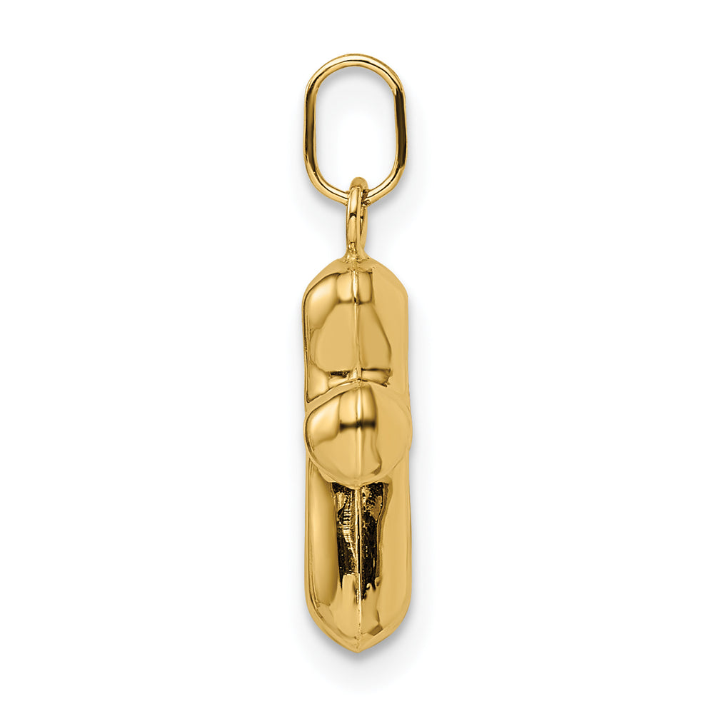 14k Yellow Gold Polished Puffed Cross Pendant