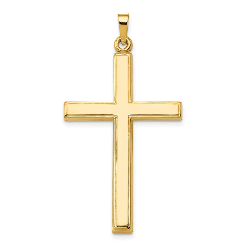 Hollow Cross Pendant in 14k Yellow Gold