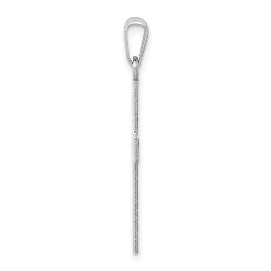 Polished Cross Pendant in 14k White Gold