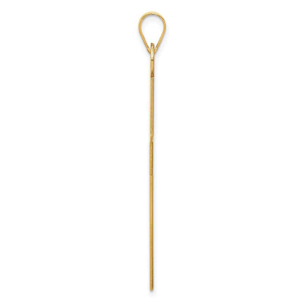 14K Polished Cross Pendant