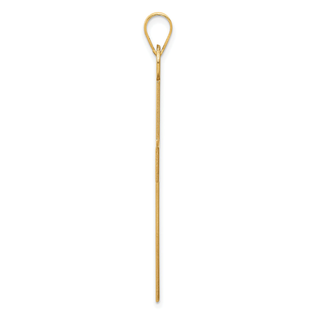 14K Polished Cross Pendant