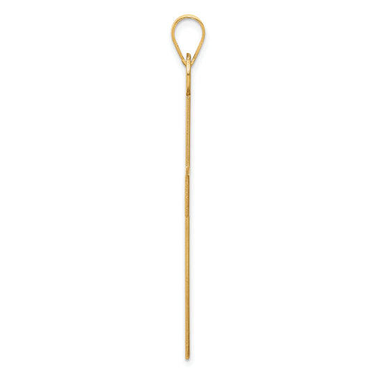 14K Polished Cross Pendant