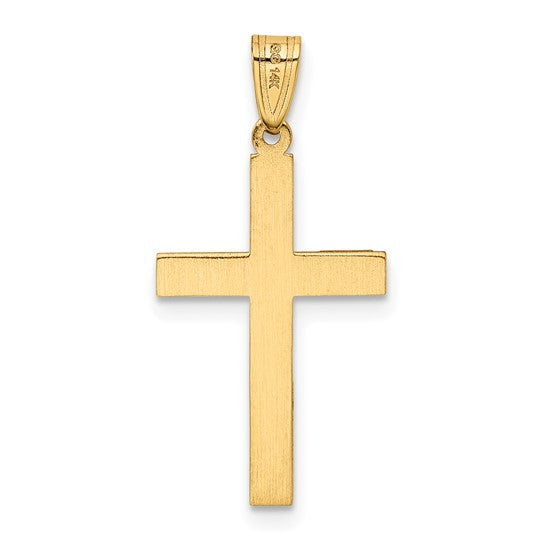14K Polished Cross Pendant
