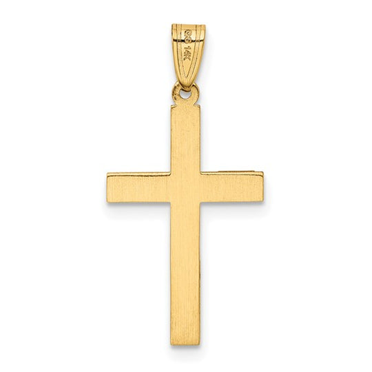 14K Polished Cross Pendant