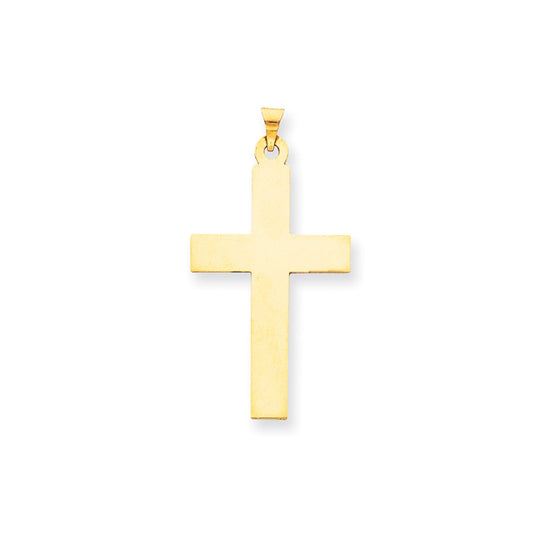 14K Polished Cross Pendant