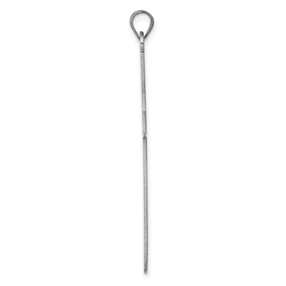 Polished Cross Pendant in 14k White Gold
