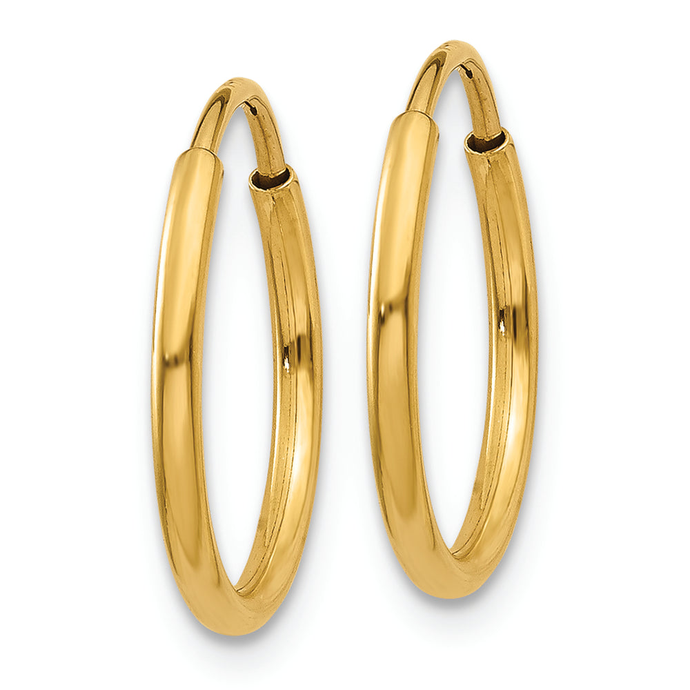 Aretes de Aro Infinito de 1.25 mm en Oro de 14K