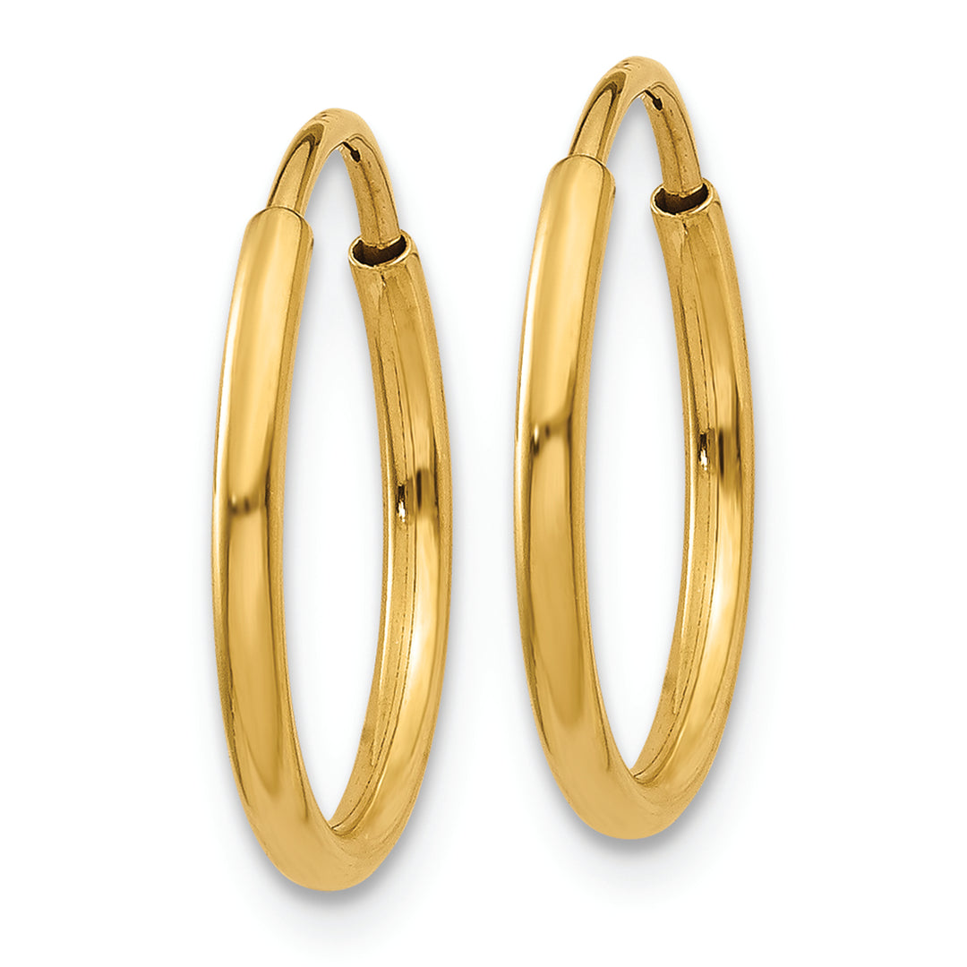 Aretes de Aro Infinito de 1.25 mm en Oro de 14K