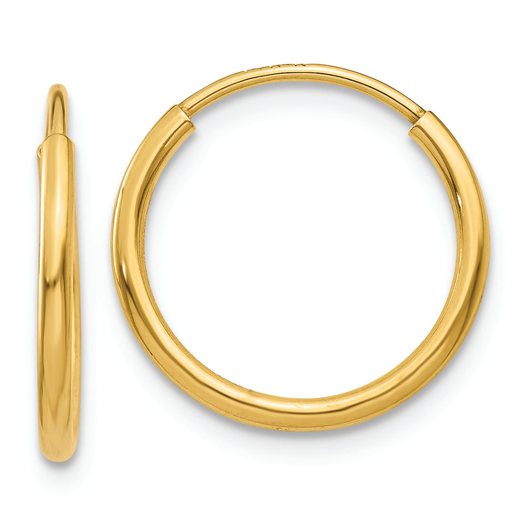 Aretes de Aro Infinito de 1.25 mm en Oro de 14K