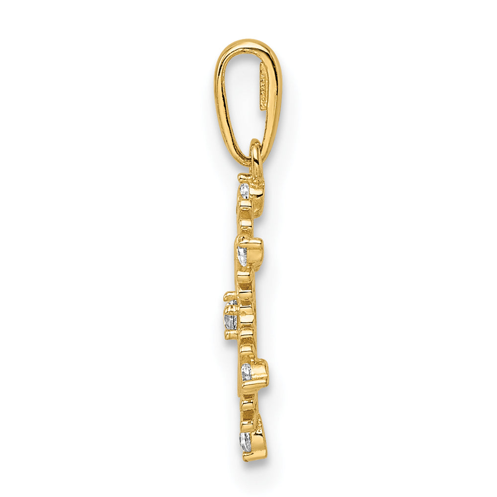 14k CZ Snowflake Pendulum