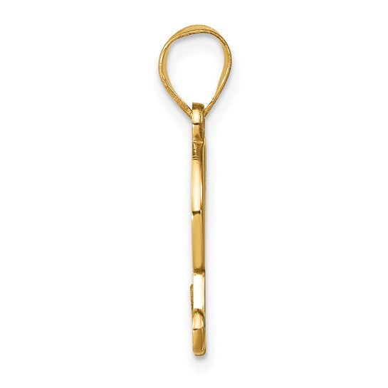 Dije Inicial Letra "L" en Oro Amarillo de 14K con Diamante