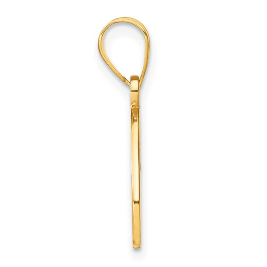 Dije Inicial Letra "O" en Oro Amarillo 14K con Diamante