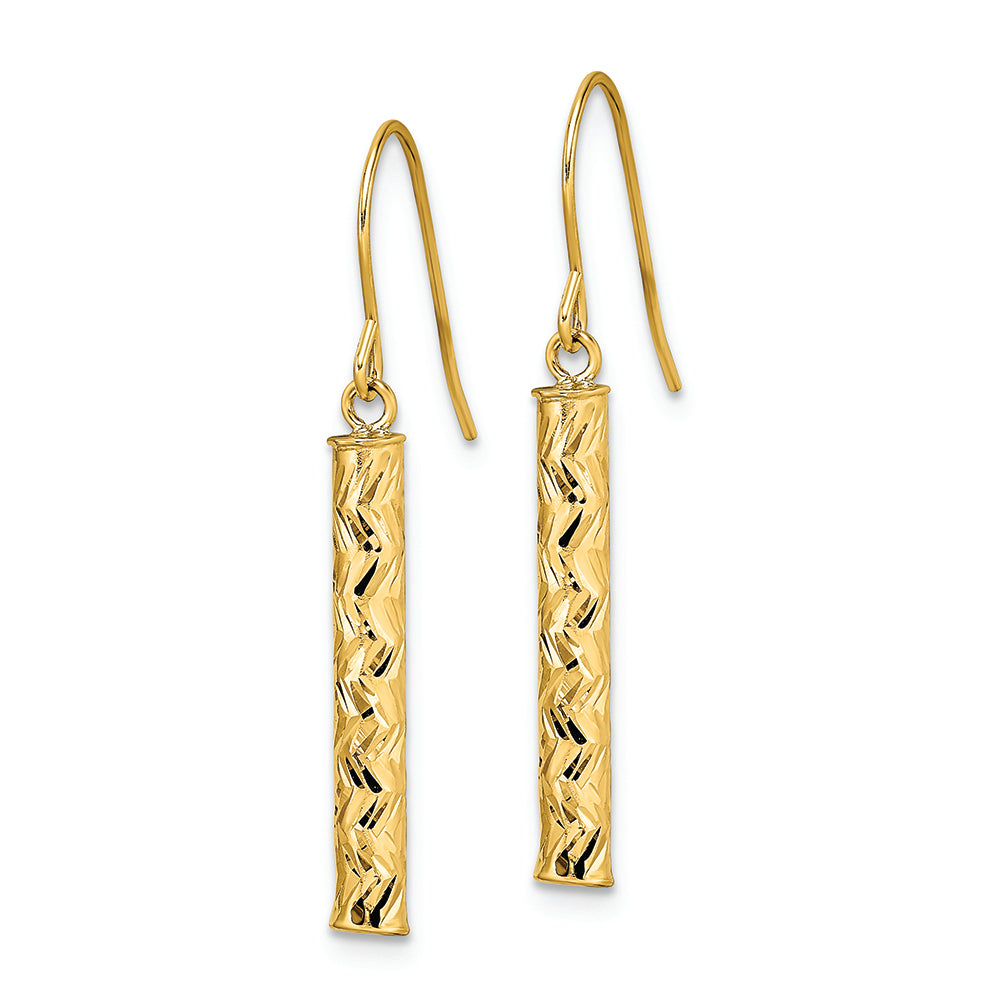 Polished 14K Yellow Gold Dangle Earrings