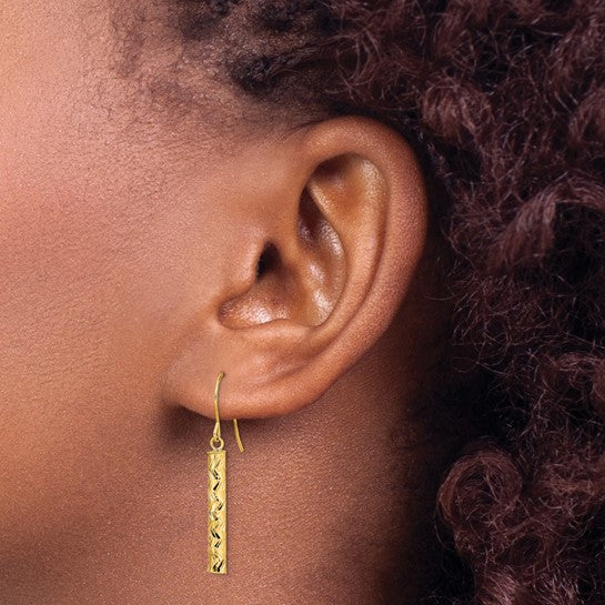 Polished 14K Yellow Gold Dangle Earrings
