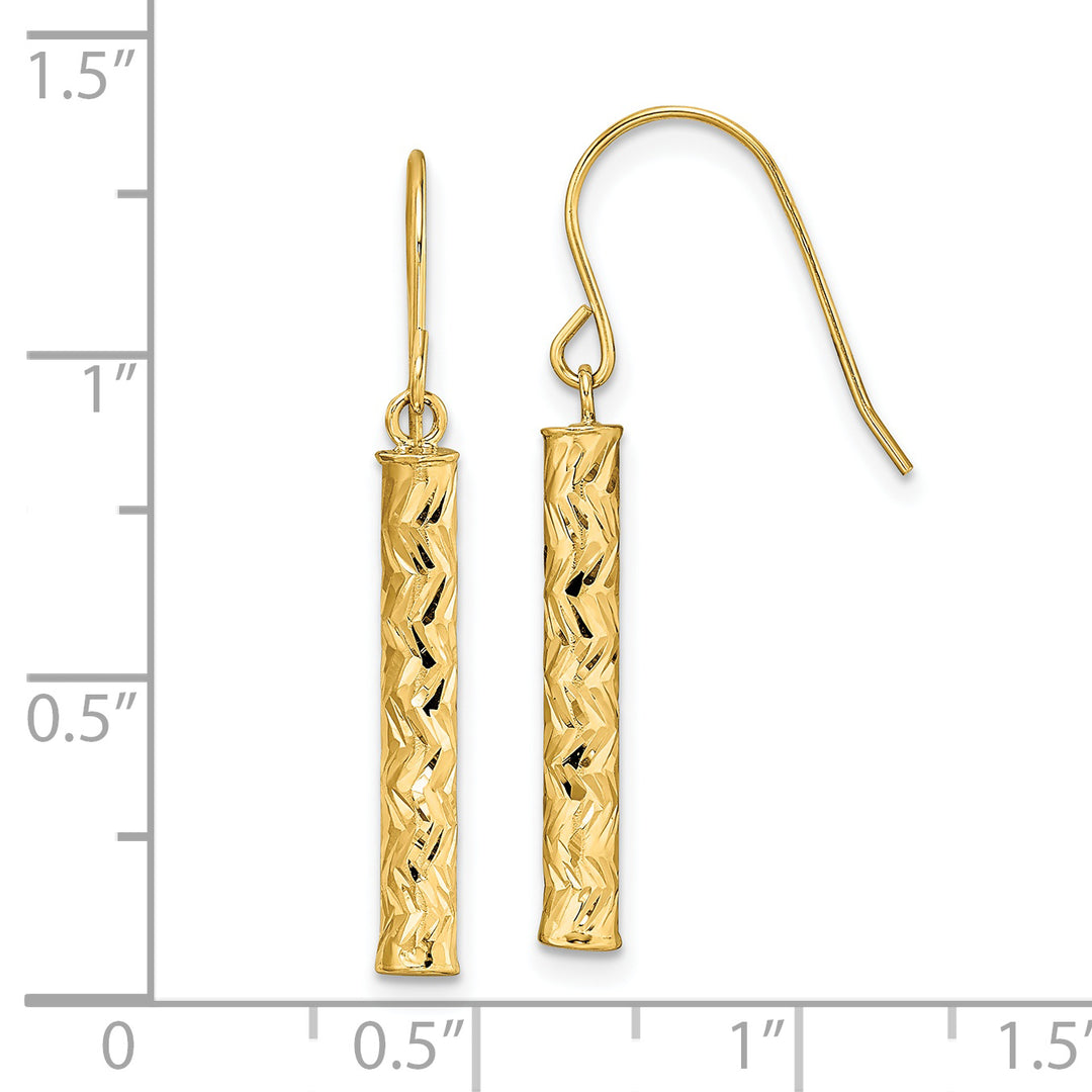 Polished 14K Yellow Gold Dangle Earrings