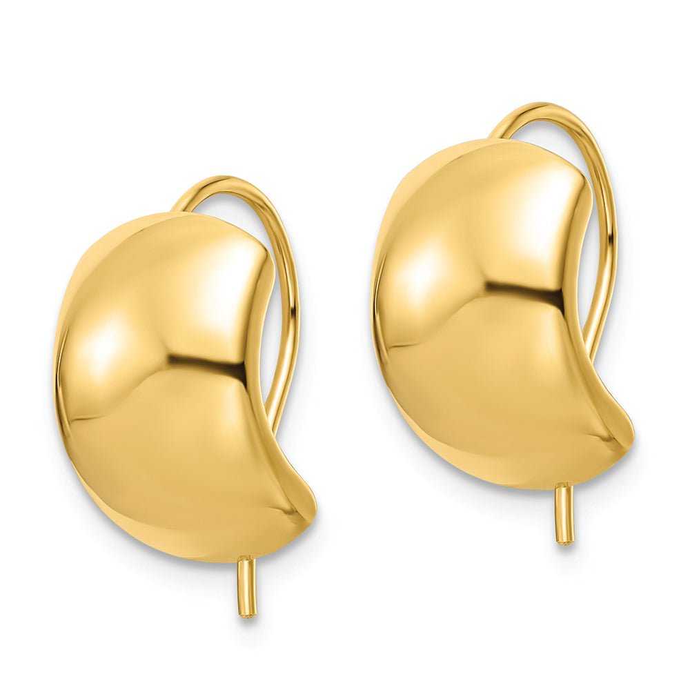 14K Polished Earrings