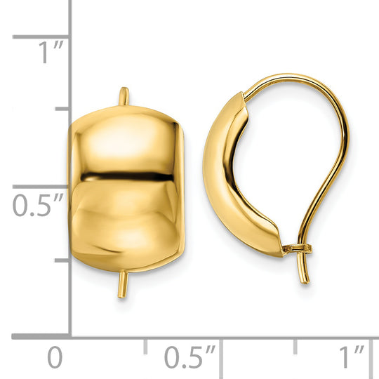 14K Polished Earrings