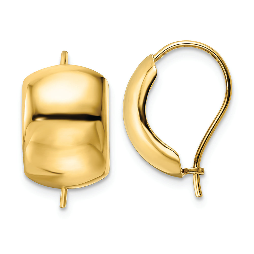 14K Polished Earrings