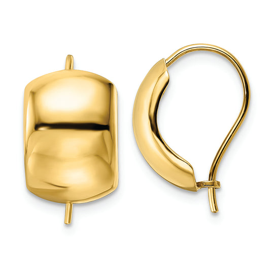 14K Polished Earrings