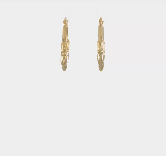 Aretes de Aro Claddagh en Oro Amarillo de 14k Pulido