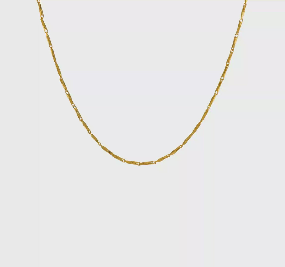 14K Polished 17" Elegant Link Necklace