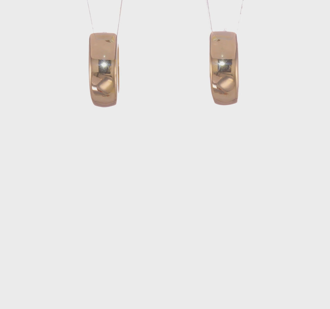 14k Yellow Gold Hinged Hoop Earrings