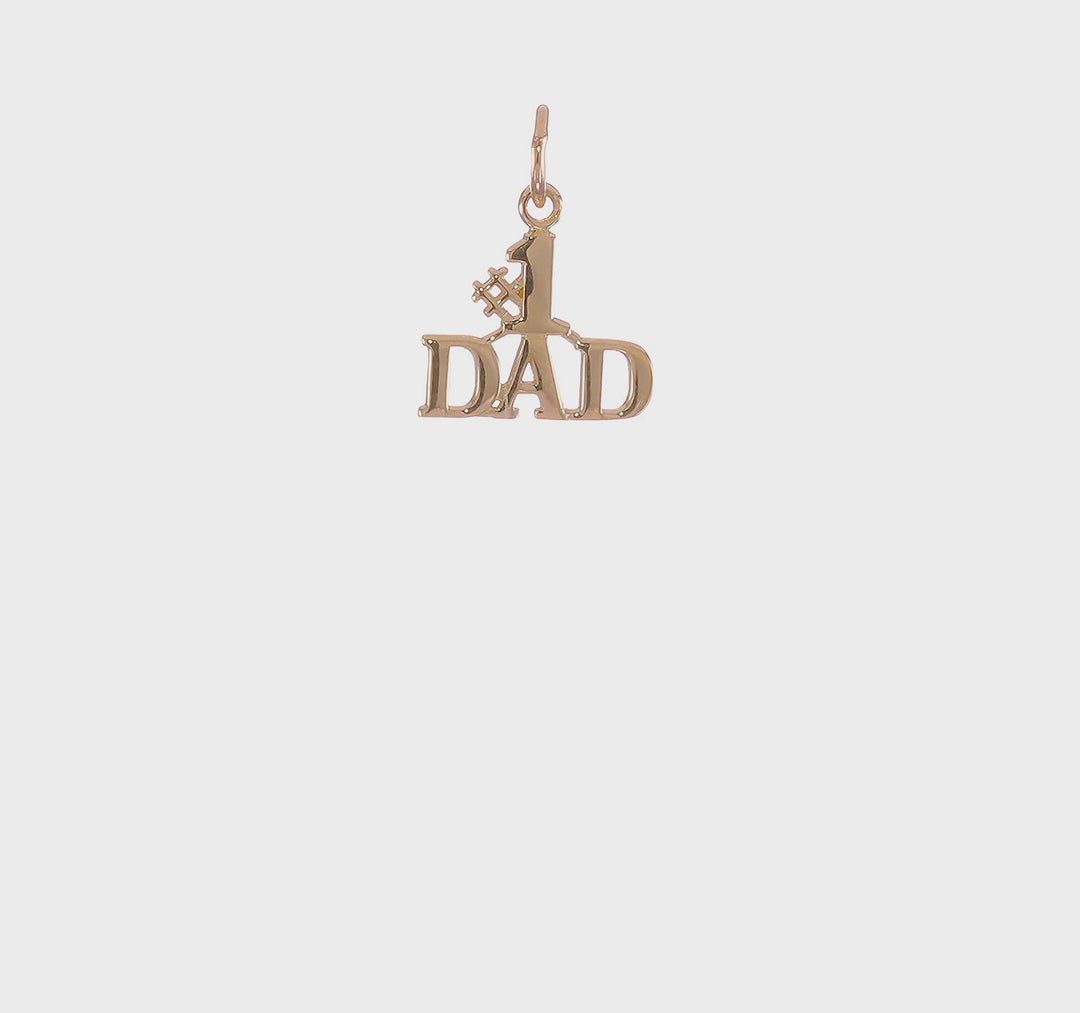 Dije #1 Papà en Oro de 14k