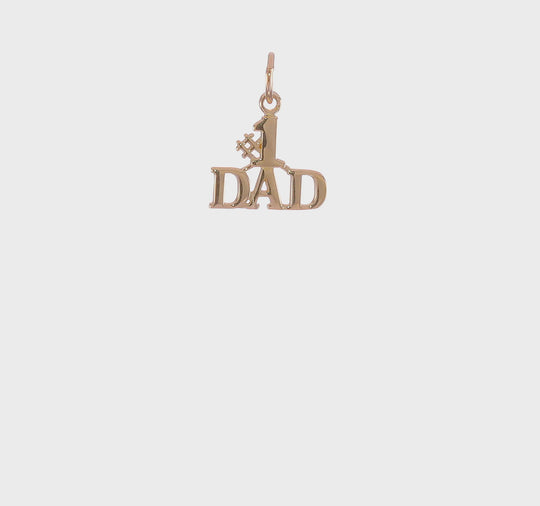 Dije #1 Papà en Oro de 14k