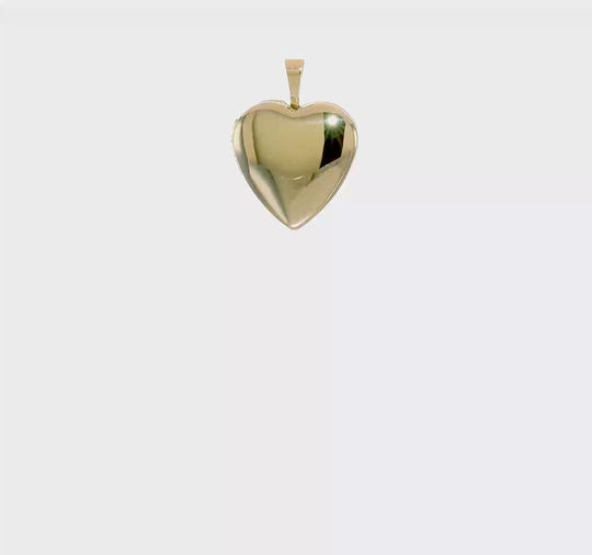 14k Yellow Gold 16mm Heart Locket