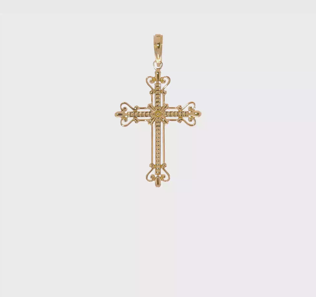Elegant Cross Pendant 14K