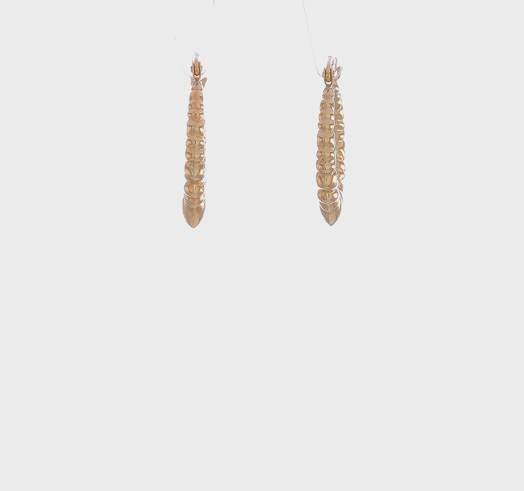 Classic Hollow Polished 10k Gold Earrings