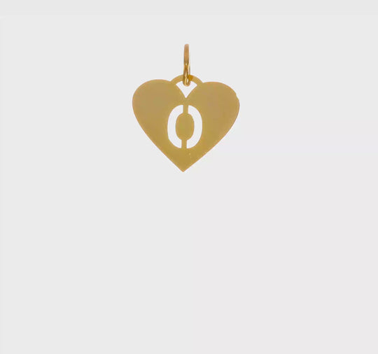 Dije Inicial Letra “O” en Oro Amarillo de 14K
