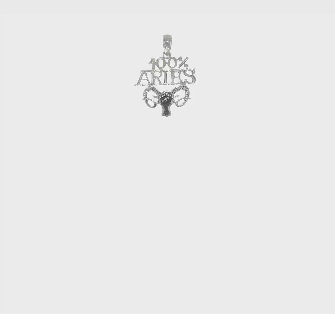 Aries Pendant in 14k White Gold with Rhodium