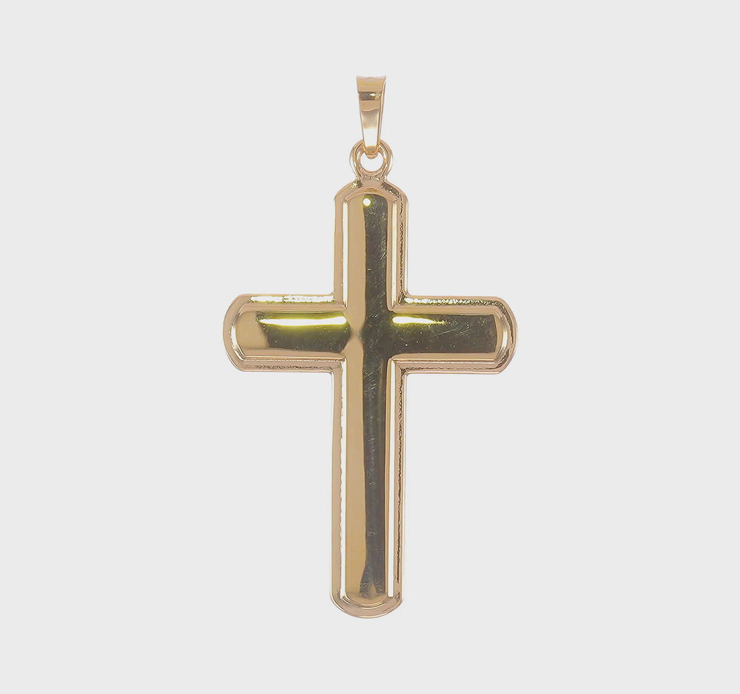 14k Polished Latin Cross Pendant