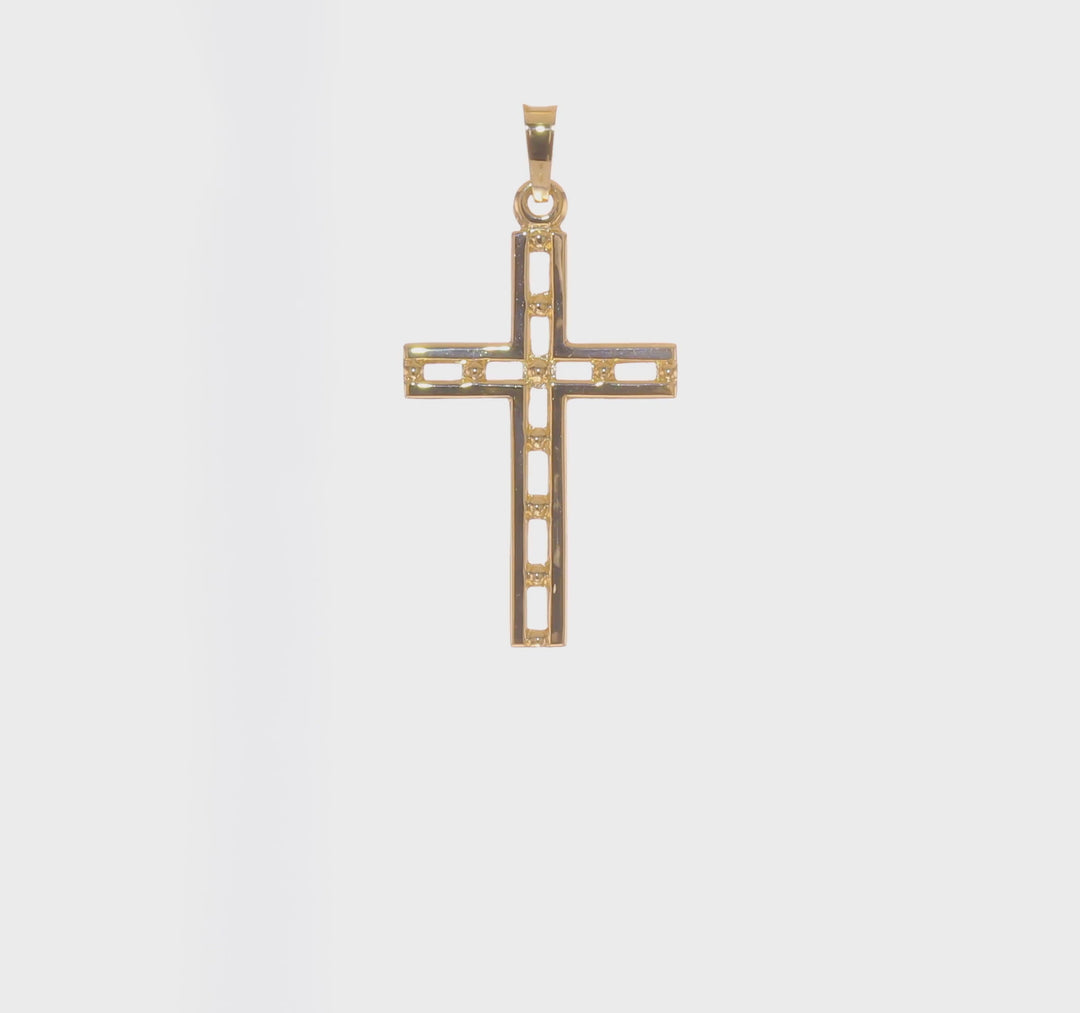 14K Gold Polished Solid Cross Pendant