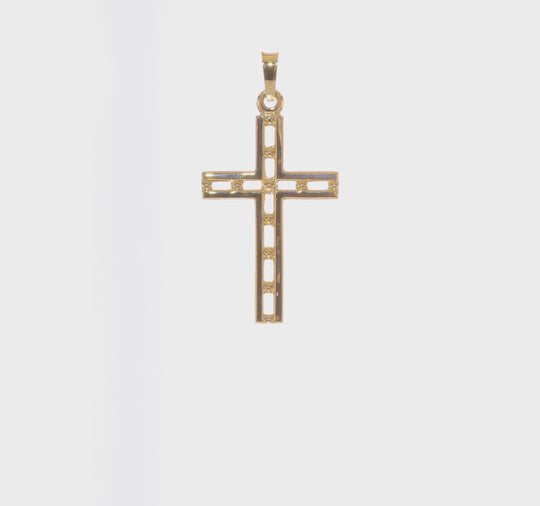 14K Gold Polished Solid Cross Pendant