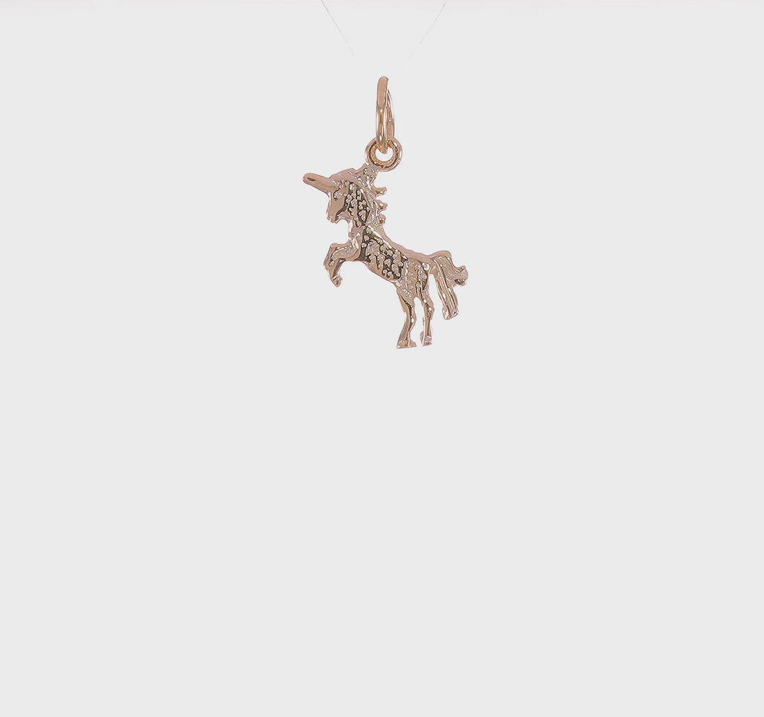 10K Gold Unicorn Pendant