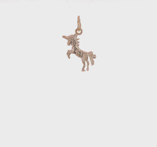 10K Gold Unicorn Pendant