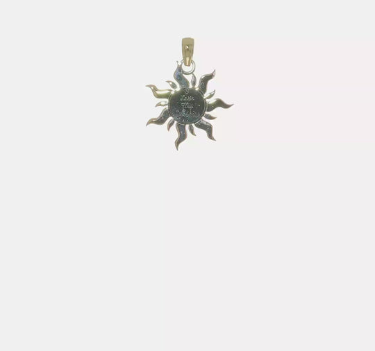 Dije Sol "I Love My Sunshine" con Epoxi en Oro Amarillo de 14K