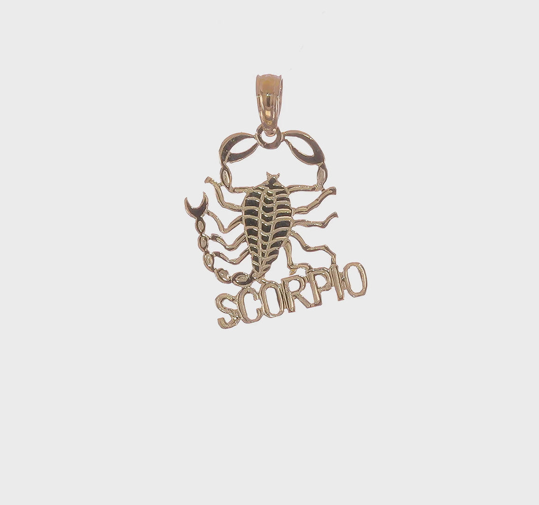 14k Gold Scorpio Pendant
