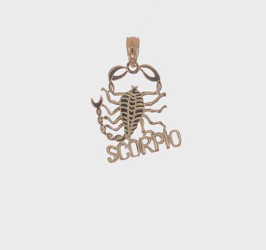 14k Gold Scorpio Pendant