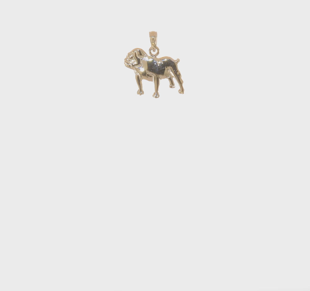 10K Gold Bulldog Pendant