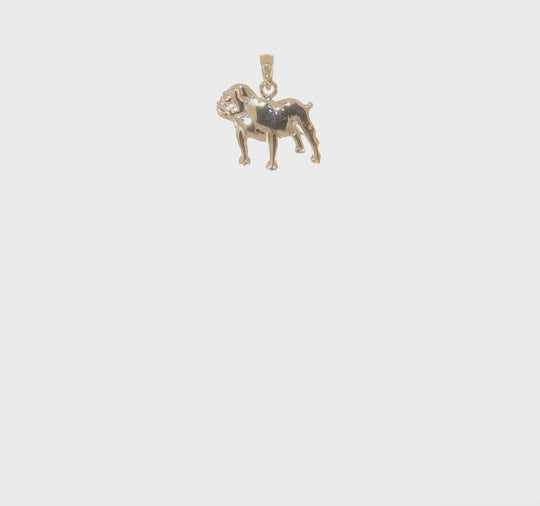 10K Gold Bulldog Pendant