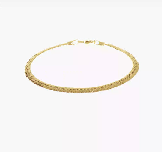 Pulsera 14K de Oro Amarillo con Enlaces