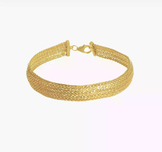 Pulsera Fancy de 14K Pulida