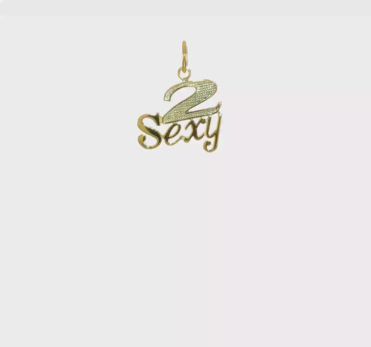 Dije "2 Sexy" en Oro de 10k