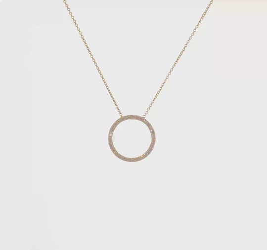 1/2 Quart Lab-Created Diamond Round Pendant Necklace in 14k Yellow Gold, 18 Inch Chain